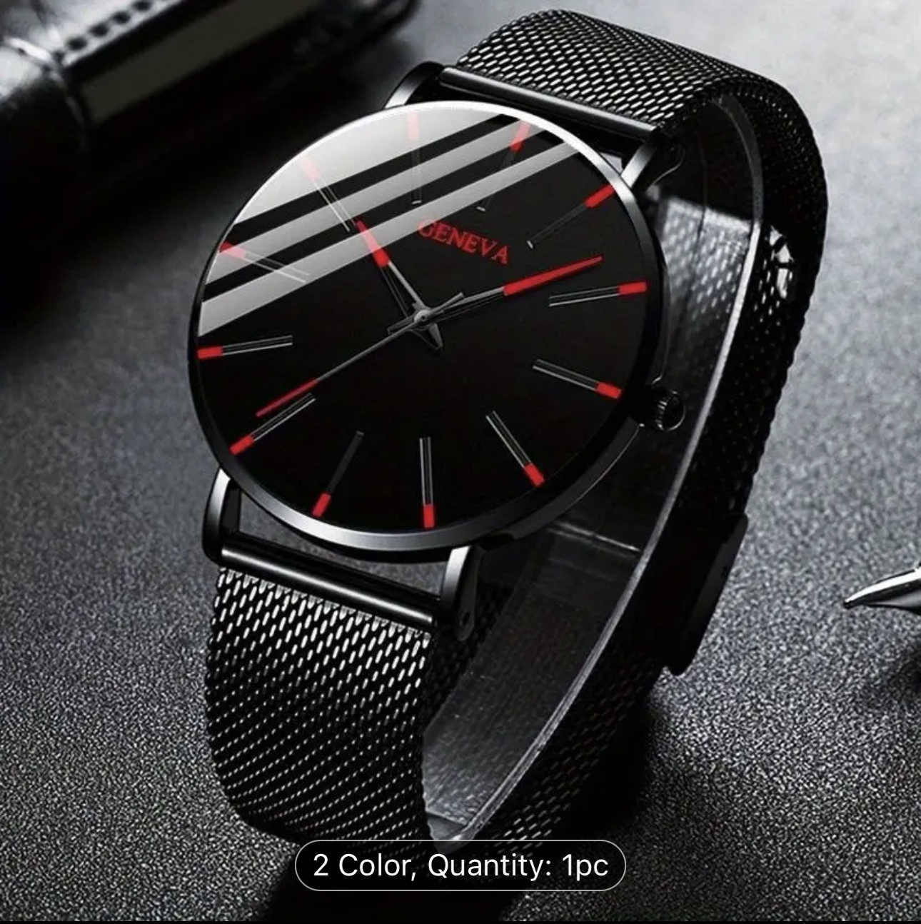 Reloj de Hombre Geneva en Azul y Negro - Elegancia y Estilo