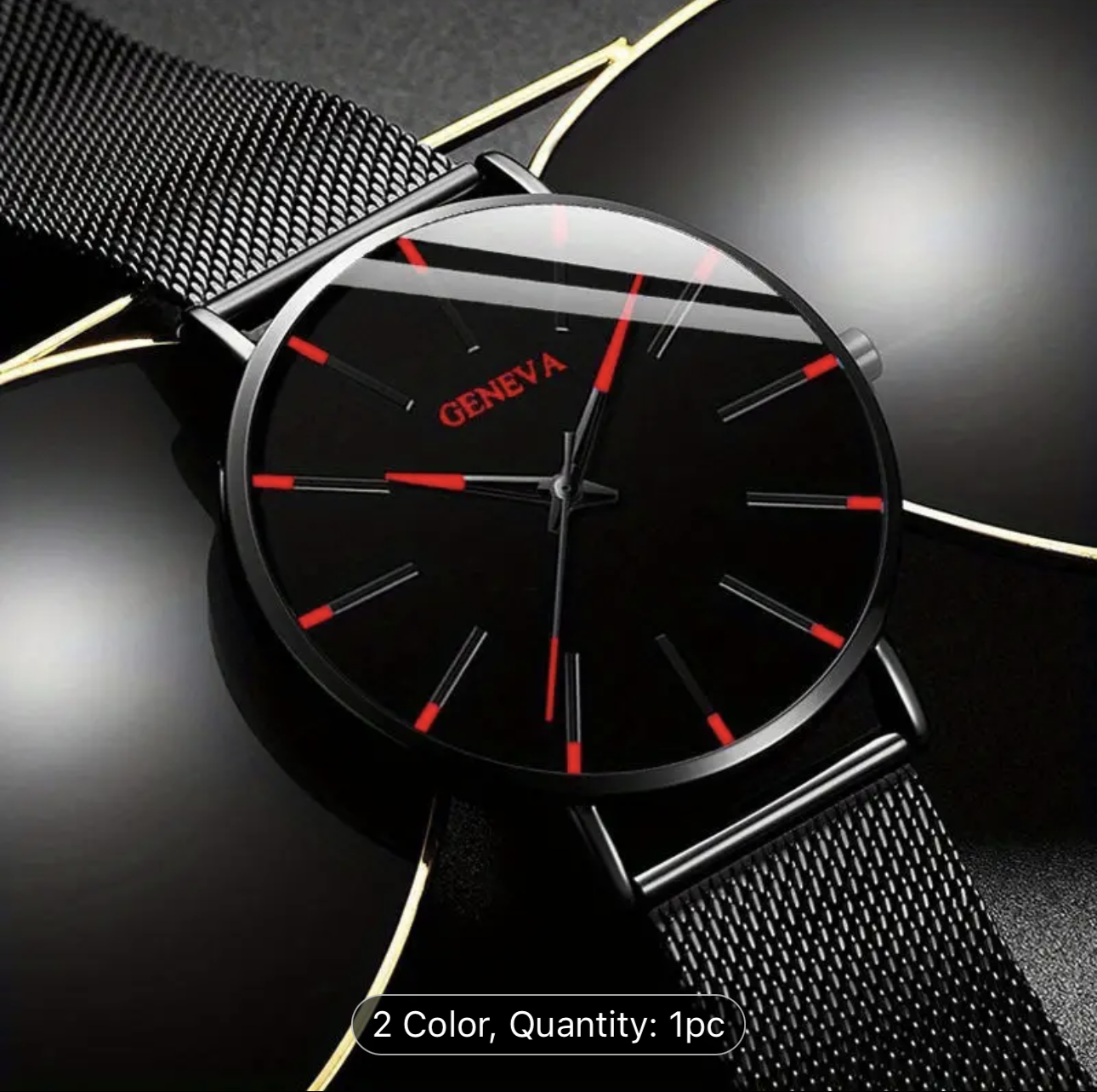 Reloj de Hombre Geneva en Azul y Negro - Elegancia y Estilo