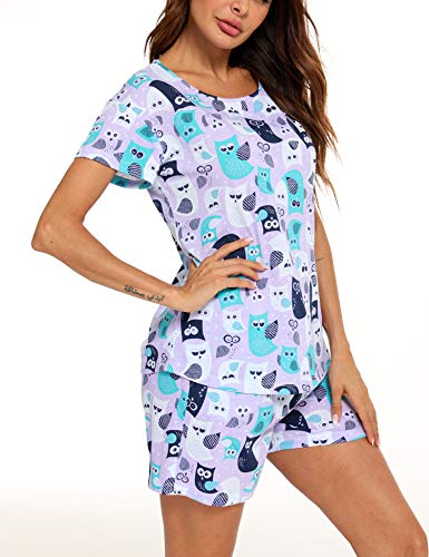 ENJOYNIGHT Pajamas Set for women Cute Cotton Loungewear Sleepwear