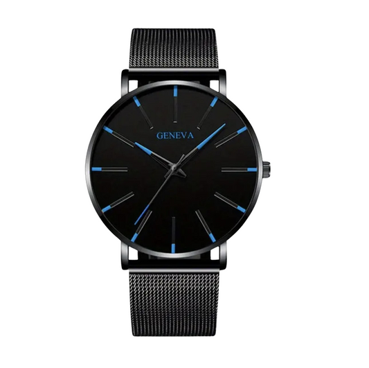 Reloj de Hombre Geneva en Azul y Negro - Elegancia y Estilo